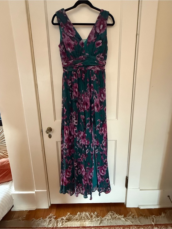 Night Way Collections Dresses & Skirts - Night Way Collections Teal and Purple Floral Maxi Dress